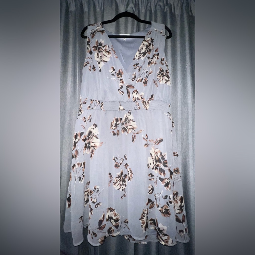 Maurice Light Blue Vneck Dress